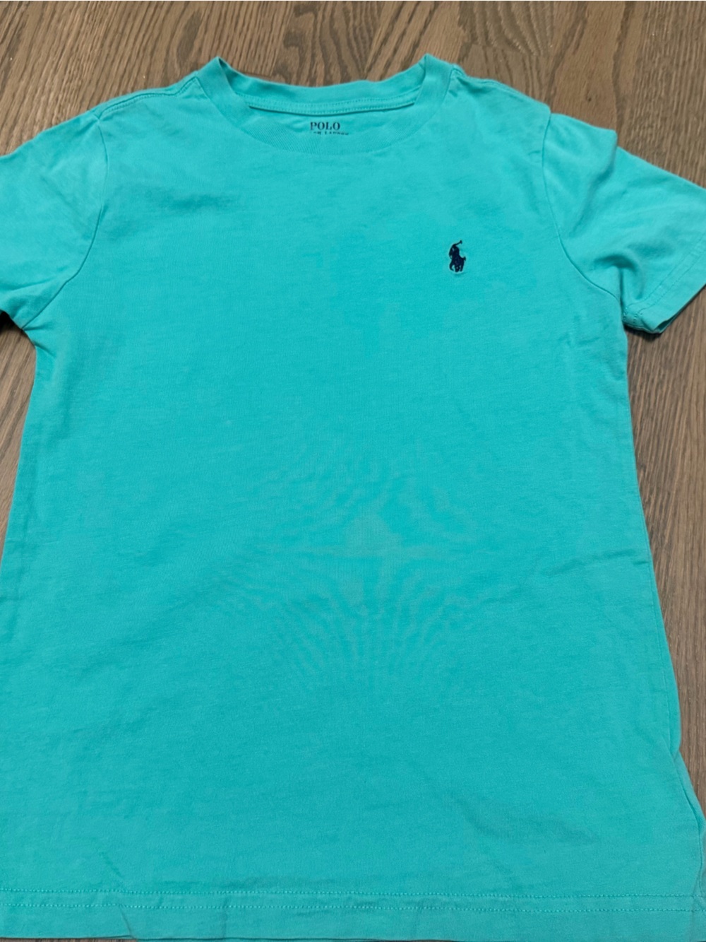 Polo by Ralph Lauren Kids Short-Sleeve Tee in Aqua with Navy Pony